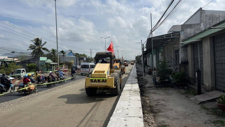 Một số đoạn quốc lộ đã được thi công