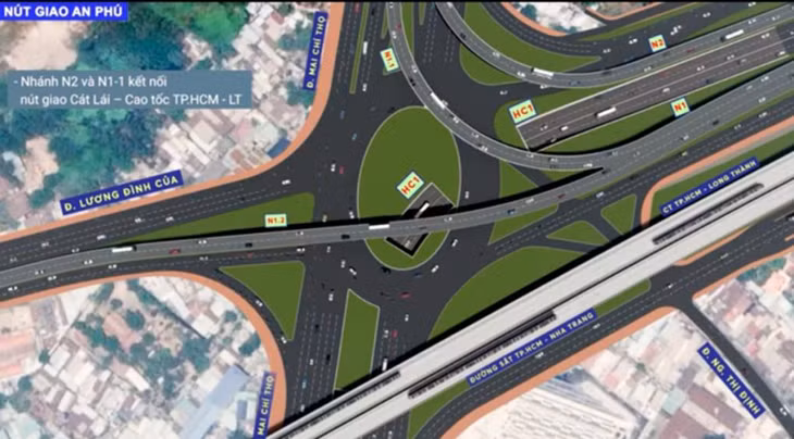 Phối cảnh nút giao 3 tầng An Phú ở TP. Thủ Đức Phối cảnh nút giao 3 tầng An Phú ở TP. Thủ Đức