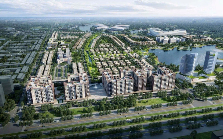 Phối cảnh khu đô thị mới Mê Linh do Taseco Land triển khai xây dựng