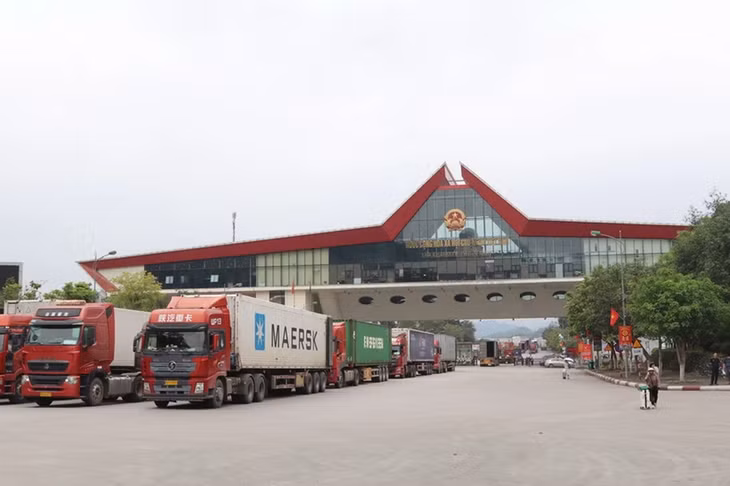 Phương tiện xuất nhập khẩu qua cửa khẩu quốc tế Hữu Nghị.