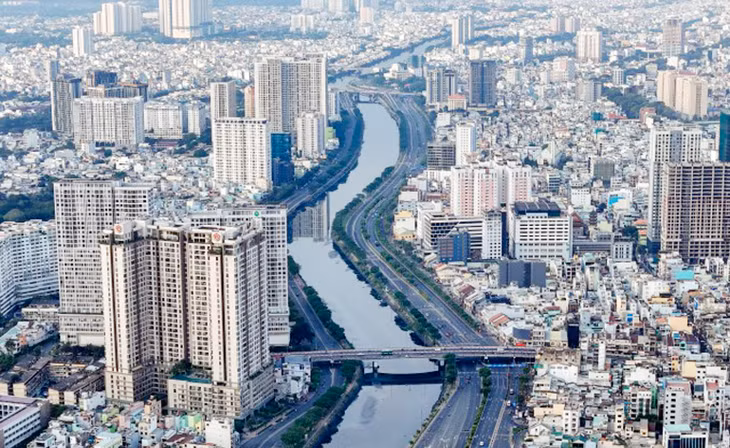 Bất động sản khu trung tâm TP.HCM với các cao ốc, chung cư, dự án... dọc theo đại lộ Võ Văn Kiệt