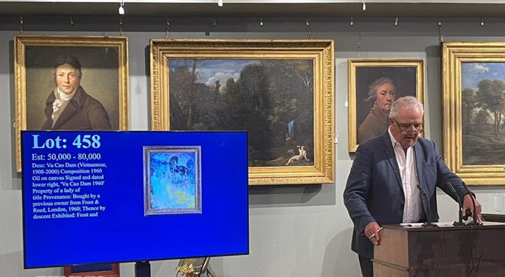 Bức tranh của họa sĩ Vũ Cao Đàm được đấu giá thành công với mức giá 45.000 bảng Anh