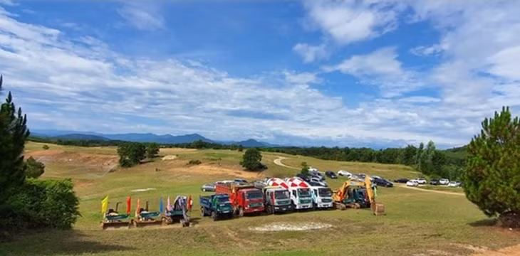 Hình ảnh dự án sân golf Thiên An thời điểm khởi công vào năm 2020