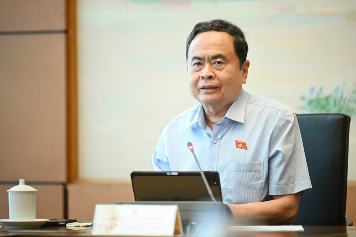 Chủ tịch Quốc hội Trần Thanh Mẫn phát biểu tại phiên thảo luận tổ