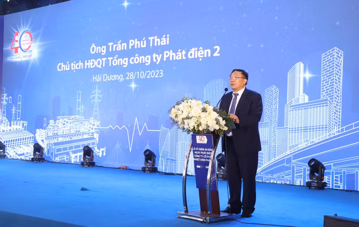 Ông Trần Phú Thái - Chủ tịch HĐQT Genco2 phát biểu tại buổi lễ