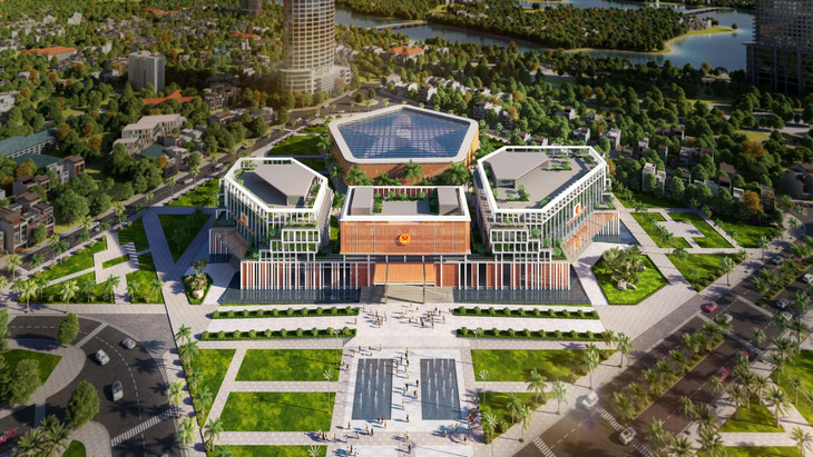 Phối cảnh Trung tâm hành chính tỉnh Khánh Hòa trong tương lai do Công ty TNHH HUNI Việt Nam thiết kế