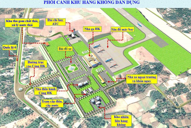Phối cảnh dự án cảng hàng không Nà Sản.