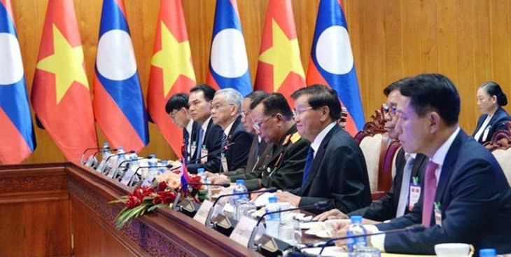 Tổng Bí thư, Chủ tịch nước Lào Thongloun Sisoulith phát biểu tại cuộc hội đàm