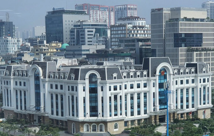 Trụ sở Quận ủy - HĐND - UBND quận Cầu Giấy tại số 96 đường Trần Thái Tông