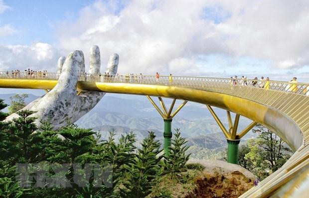Cầu Vàng ở Bà Nà, thành phố Đà Nẵng. Ảnh: TTXVN