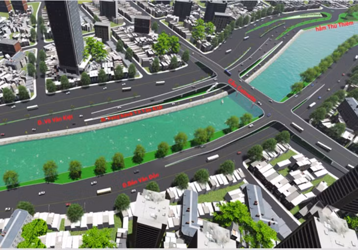 Phối cảnh đường song hành Võ Văn Kiệt khi hoàn thành