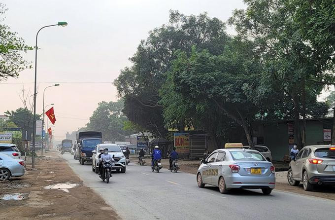 Quốc lộ 6, đoạn qua xã Đông Phương Yên (K29, huyện Chương Mỹ)