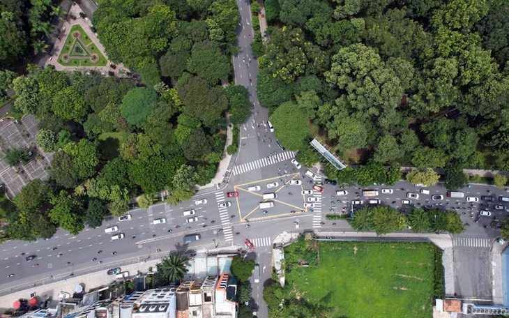 Nút giao Phan Thúc Duyện - Trần Quốc Hoàn, nơi làm hạng mục hầm chui thuộc dự án đường nối