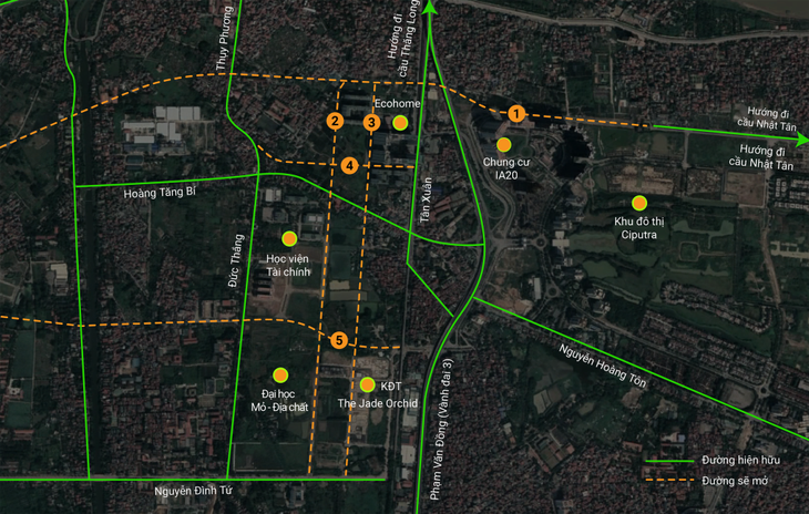 5 tuyến đường sẽ được mở mới tại khu vực Bắc Cổ Nhuế - Chèm, theo quy hoạch phân khu đô thị H2-1, Kế hoạch sử dụng đất quận Bắc Từ Liêm năm 2022 5 tuyến đường sẽ được mở mới tại khu vực Bắc Cổ Nhuế - Chèm, theo quy hoạch phân khu đô thị H2-1, Kế hoạch sử dụng đất quận Bắc Từ Liêm năm 2022