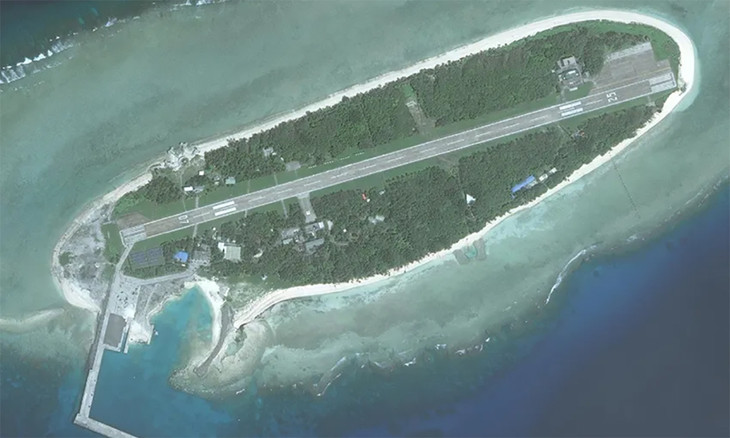 Ảnh vệ tinh đảo Ba Bình thuộc quần đảo Trường Sa của Việt Nam. Ảnh: CSIS