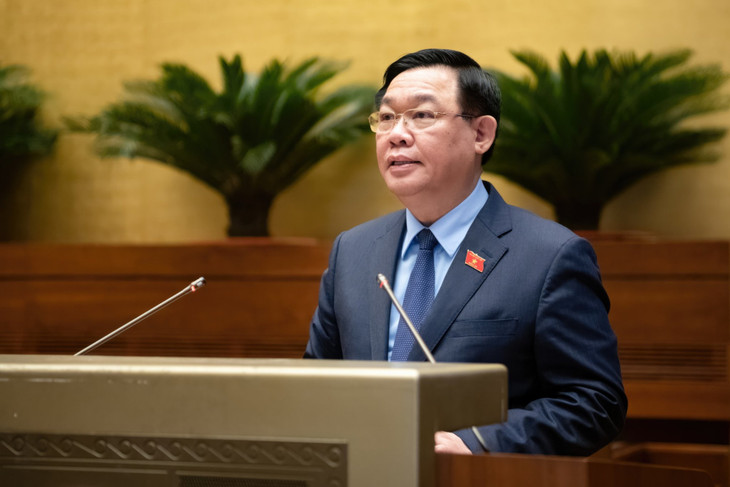 Chủ tịch Quốc hội Vương Đình Huệ phát biểu kết thúc nhóm vấn đề thứ tư