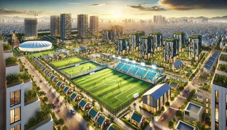 Khu đô thị mới kết hợp trung tâm huấn luyện bóng đá nằm tại xã Đông Phong, Tam Đa (huyện Yên Phong) và phường Vạn An (TP. Bắc Ninh). Ảnh minh họa Khu đô thị mới kết hợp trung tâm huấn luyện bóng đá nằm tại xã Đông Phong, Tam Đa (huyện Yên Phong) và phường Vạn An (TP. Bắc Ninh). Ảnh minh họa