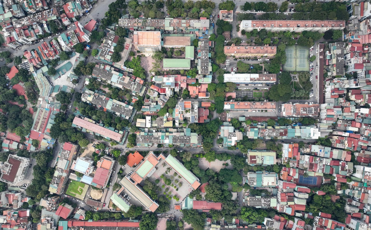 Toàn cảnh khu tập thể Trung Tự