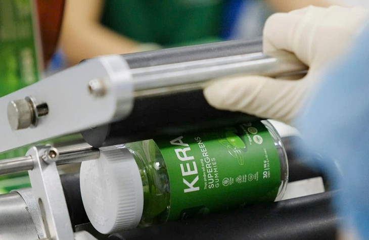 Kẹo Kera được quảng cáo trên trang mạng xã hội của công ty.