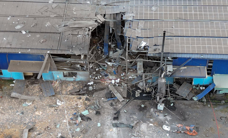 Hiện trường vụ nổ lò hơi