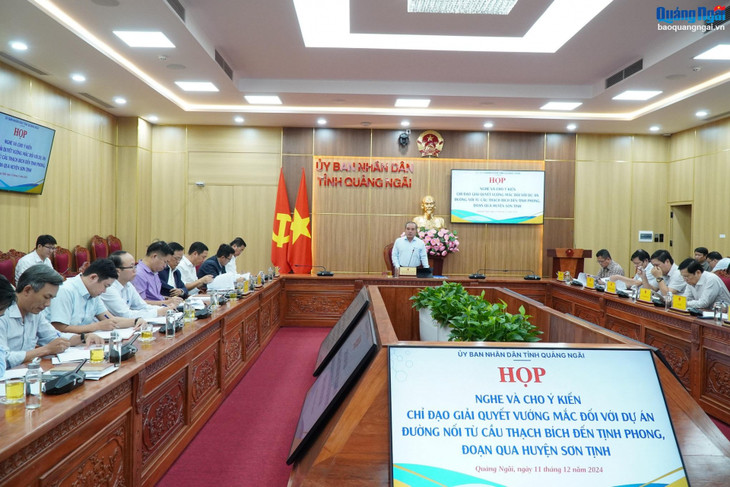 Lãnh đạo tỉnh Quảng Ngãi họp thúc đẩy tiến độ Dự án