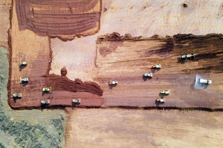 Công trường thi công sân bay Long Thành (Đồng Nai)