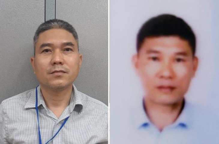 Các bị can từ trái sang phải: Nguyễn Hồng Hải; Lê Viết Cường.
