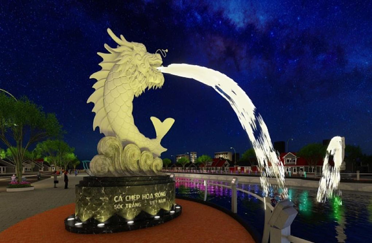 Phối cảnh tượng cá chép hóa rồng