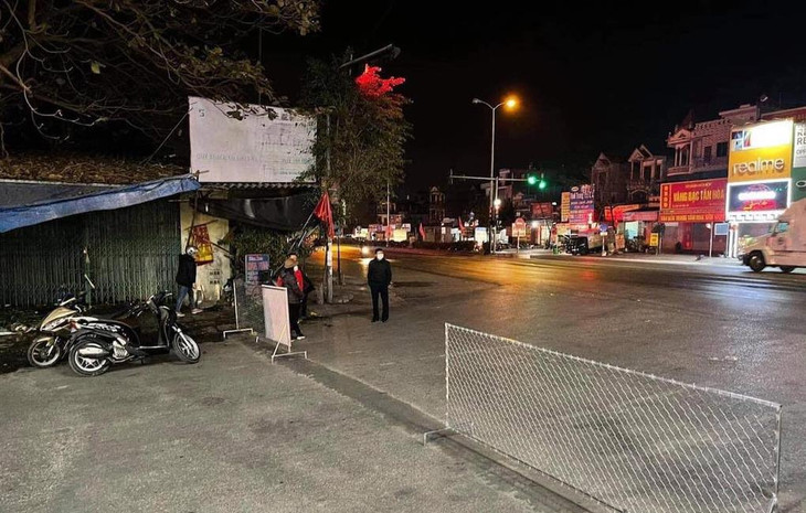 Rào chắn cách ly tại huyện Cẩm Giàng