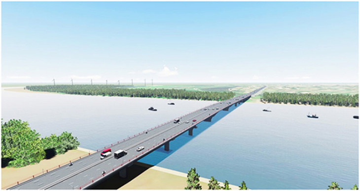 Dự án cầu Ba Lai 8 thuộc hạng mục dự án tuyến đường ven biển tỉnh Bến Tre