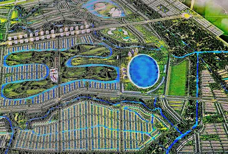 Sơ đồ thiết kế khu đô thị nghỉ dưỡng gần 3.000 ha tại huyện Châu Thành, tỉnh Hậu Giang