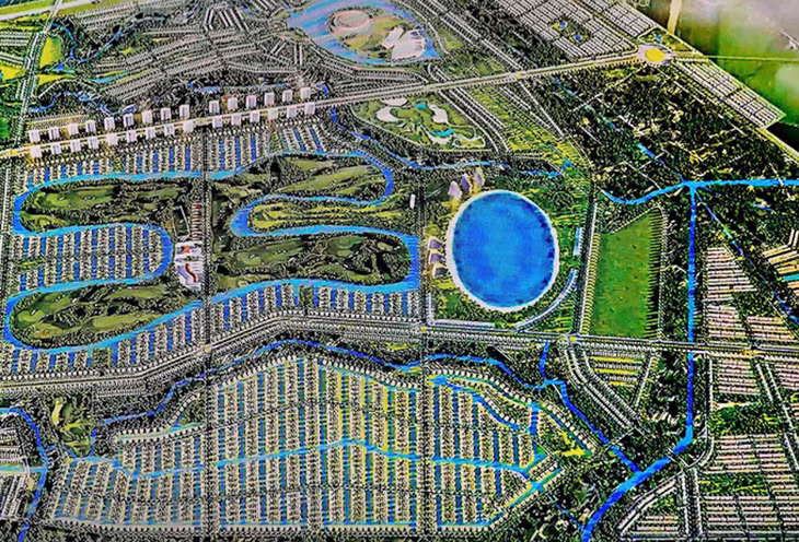 Sơ đồ thiết kế khu đô thị nghỉ dưỡng gần 3.000 ha tại huyện Châu Thành, tỉnh Hậu Giang