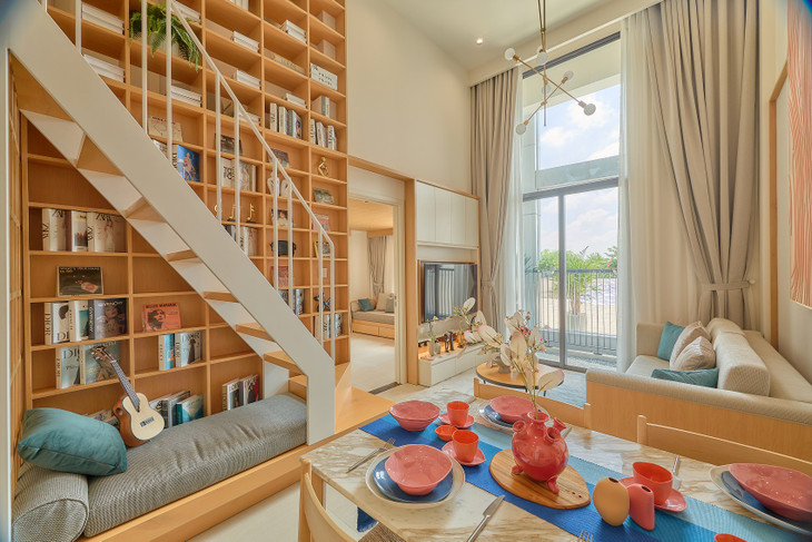 Không gian đủ cao để gia chủ thỏa sức sáng tạo. Ảnh căn hộ mẫu