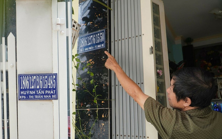 Một biển số nhà tại TP.HCM