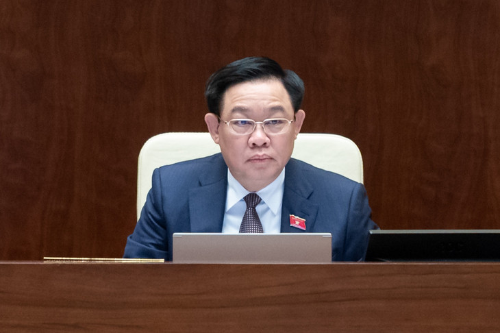 Chủ tịch Quốc hội Vương Đình Huệ điều hành nội dung lấy phiếu tín nhiệm