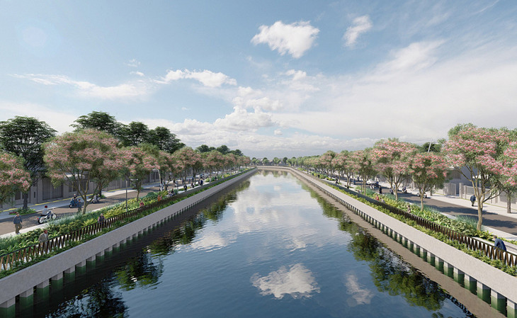 Phối cảnh rạch Xuyên Tâm khi hoàn thành cải tạo