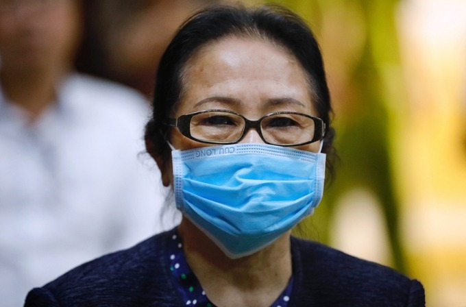 Bà Dương Thị Bạch Diệp trong lần ra tòa hồi tháng 3