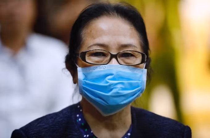 Bà Dương Thị Bạch Diệp trong lần ra tòa hồi tháng 3