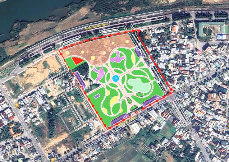 Vị trí làm công viên Thạch Bích ở phường Lê Hồng Phong