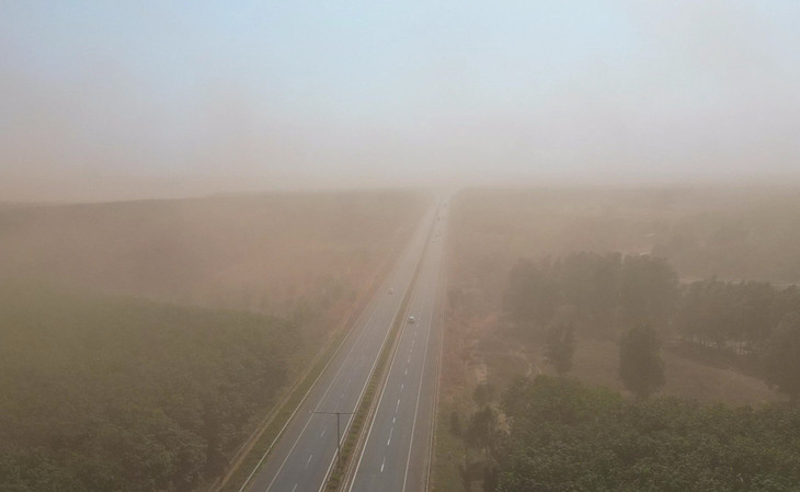 Cao tốc TP.HCM - Long Thành - Dầu Giây bị ảnh hưởng bụi từ thi công khu vực Dự án sân bay Long Thành