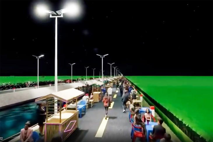 Phối cảnh khu ẩm thực trong tương lai