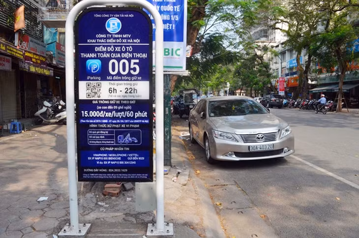 Một điểm trông giữ xe ở Hà Nội