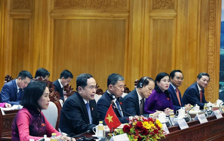 Chủ tịch Quốc hội Trần Thanh Mẫn phát biểu. Ảnh: TTXVN