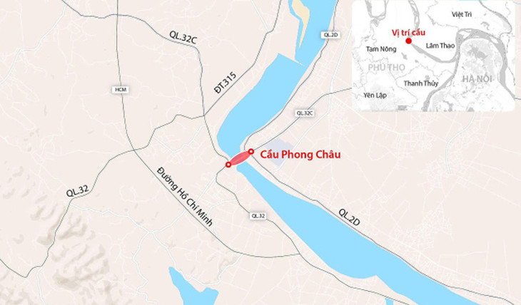 Vị trí cầu Phong Châu