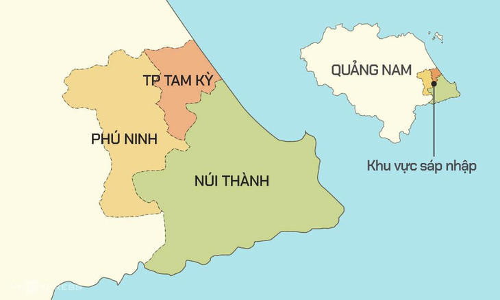 Ba huyện thị dự kiến sáp nhập