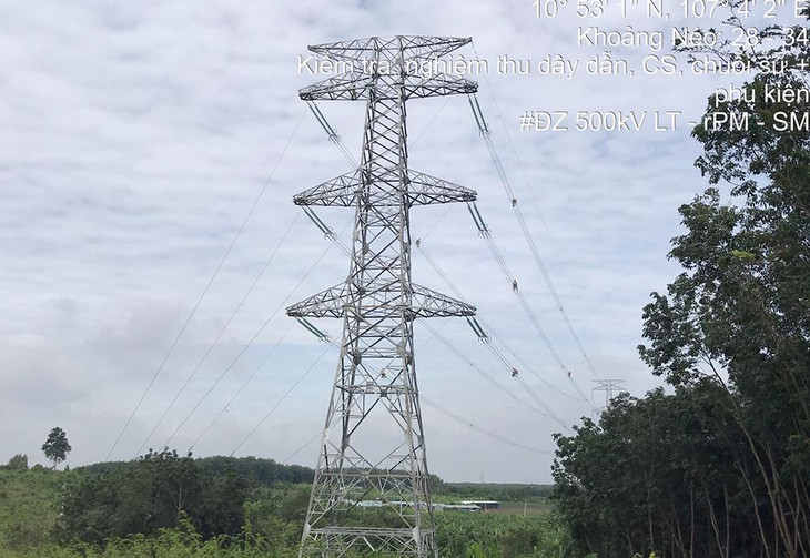Thi công đường dây 500kV Long Thành – rẽ Phú Mỹ - Sông Mây