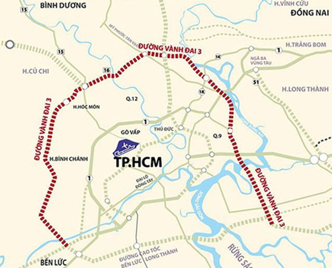 Sơ đồ quy hoạch Vành đai 3 TP.HCM Sơ đồ quy hoạch Vành đai 3 TP.HCM