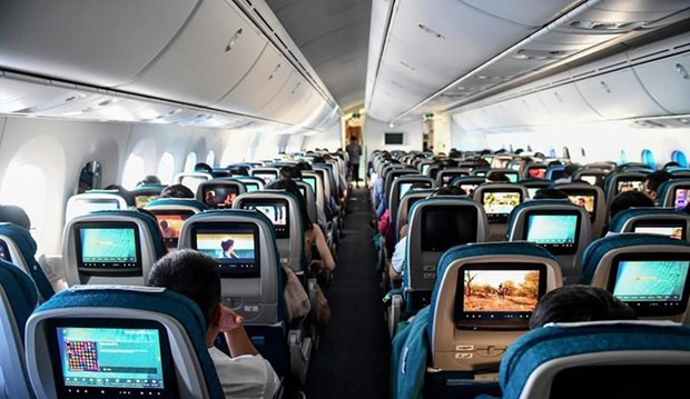 Hành khách trên một chuyến bay của Vietnam Airlines