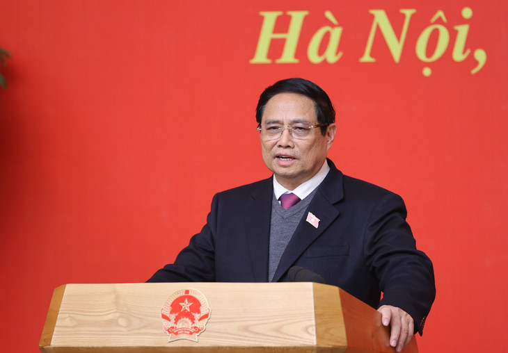 Thủ tướng Phạm Minh Chính phát biểu giao nhiệm vụ cho một số thành viên Chính phủ nhiệm kỳ 2021 - 2026