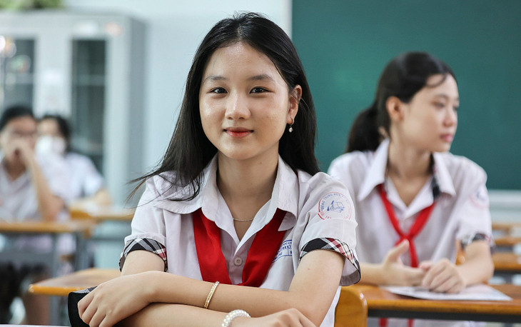 Học sinh thi lớp 10 tại điểm trường THCS Trần Quốc Toản, TP Thủ Đức